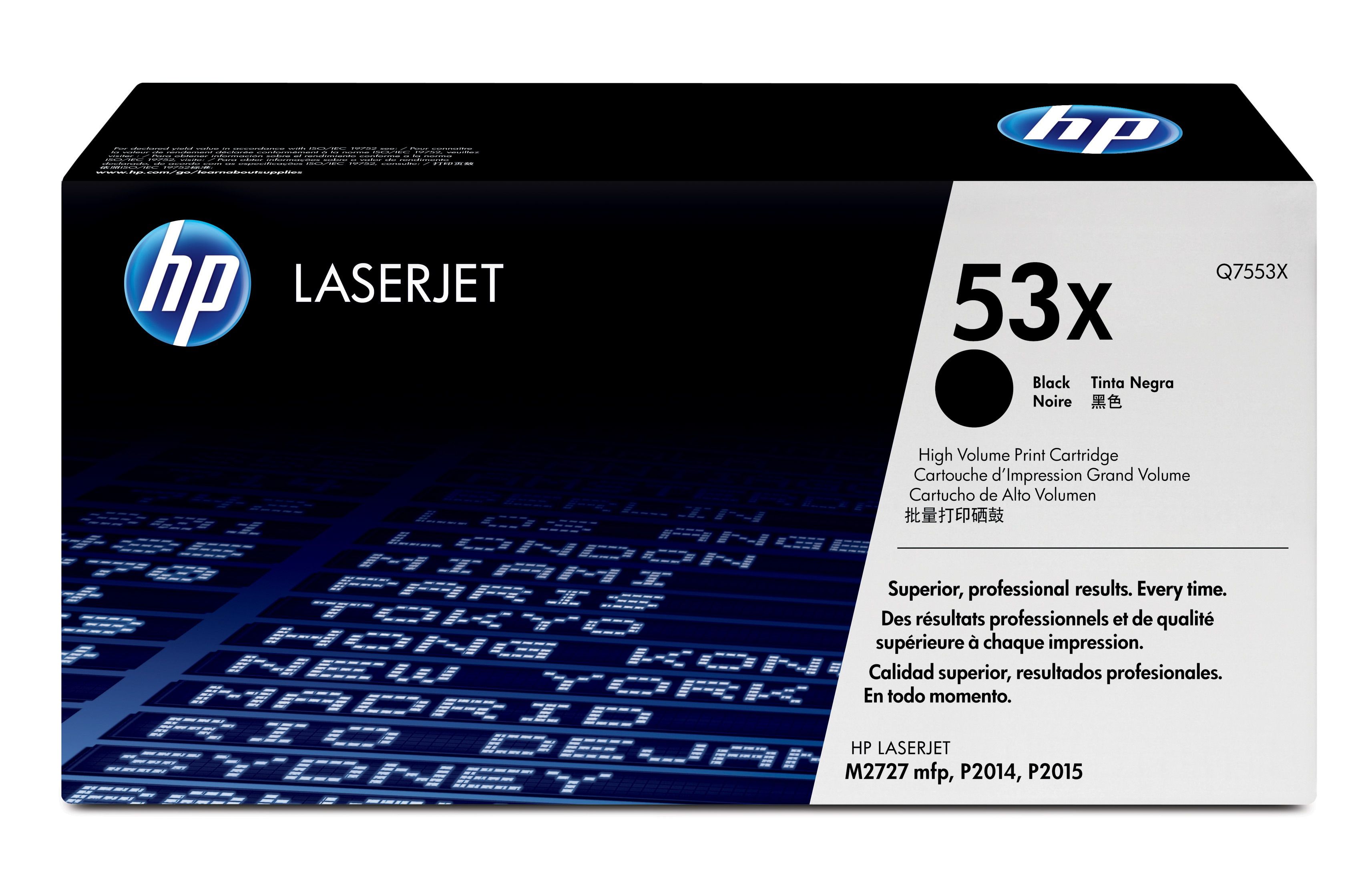 HP 53X toner LaserJet noir grande capacité authentique