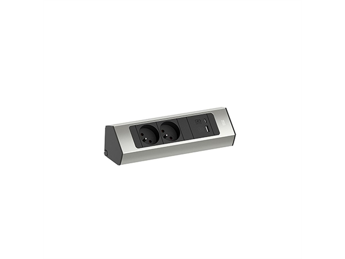 BACHMANN CASIA 2 2xUTE 1xUSB A/C 22W 2,0m AEH aspect inox