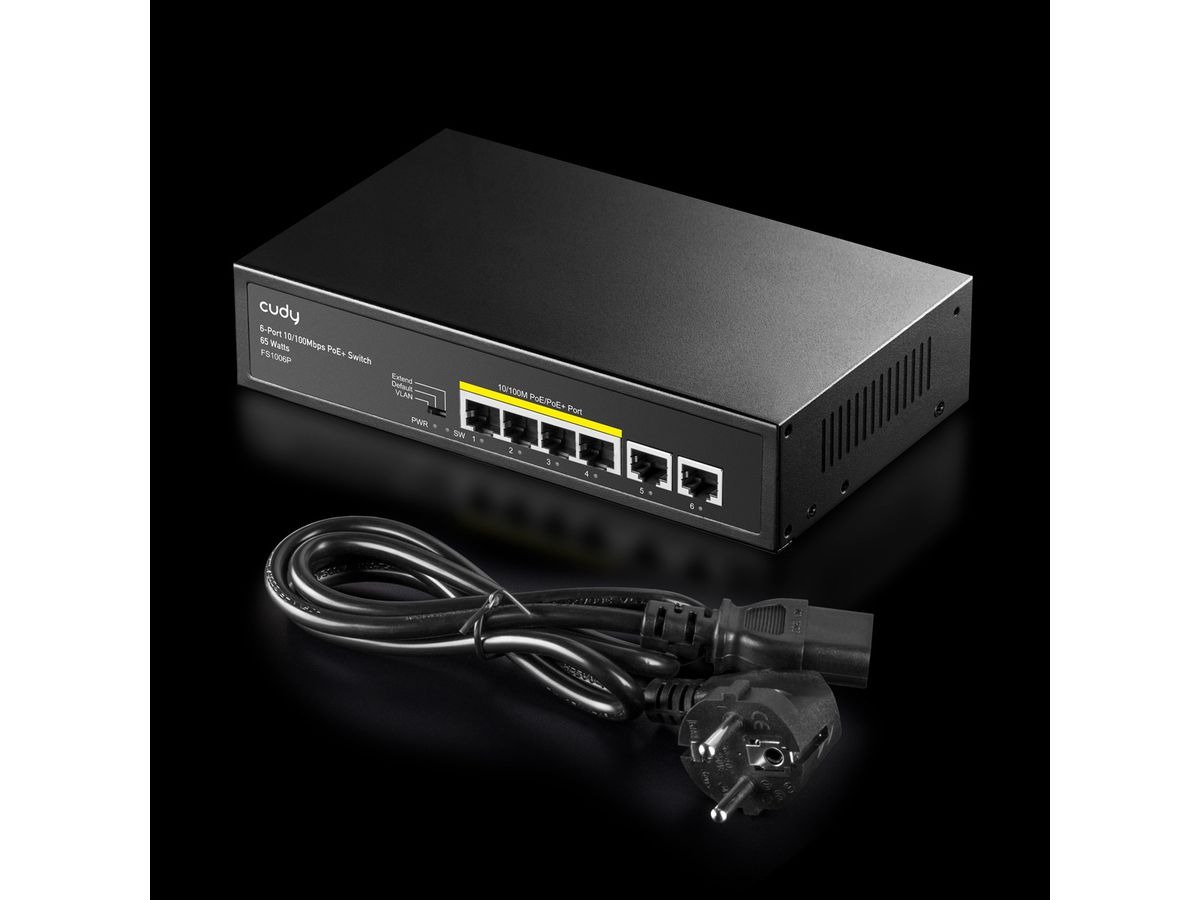 CUDY FS1006P Switch 6 ports 10/100M PoE+ 60W