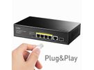 CUDY GS1005PTS Switch 5 ports Gigabit PoE+, 1x SFP 120W