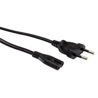 VALUE Cordon secteur bipolaire, noir, 1 m