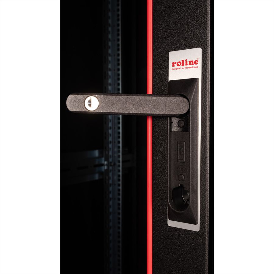 ROLINE 19" Baie réseau Basic 26U, 600x800 LxP Porte verre noir