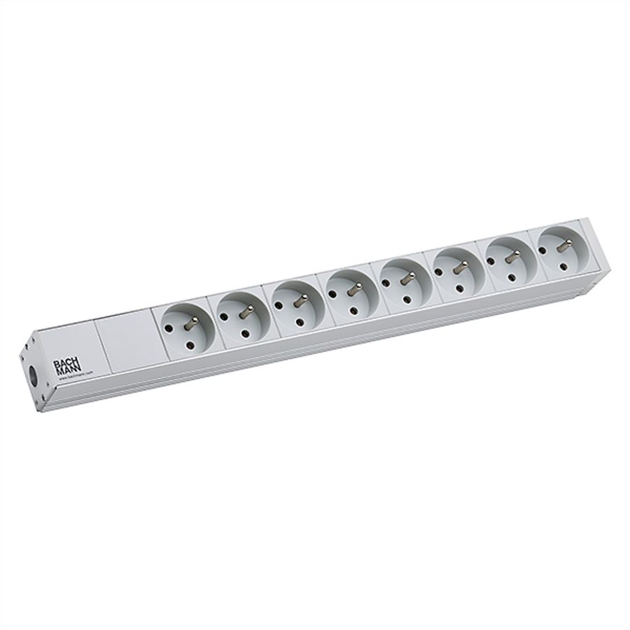 BACHMANN 19" 1UH 8xUTE 1xBornier, Avec câble ouvert de 10cm