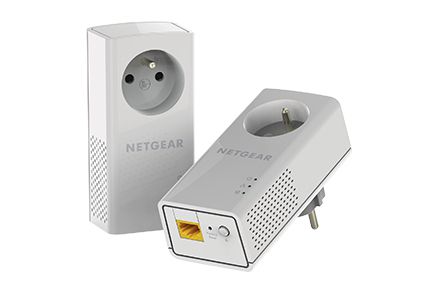 Netgear PLP1000-100FRS 1000Mbit/s Ethernet/LAN Blanc 2pièce(s) Adaptateur réseau CPL