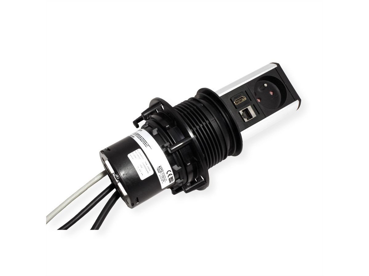 BACHMANN ELEVATOR 1xUTE 1xHDMI 1xCAT6A 90° 0,5m GST18