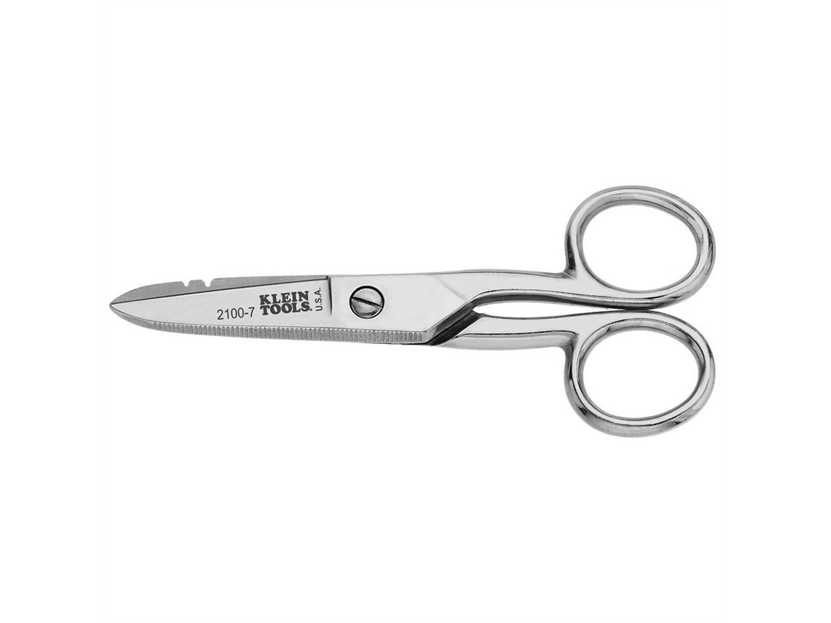 KLEIN TOOLS 2100-7 Ciseaux d'électricien, nickelés