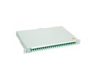 TELEGÄRTNER BASIS V Panneau FO avec coupleurs, 24x E2000, vert, OS2 APC