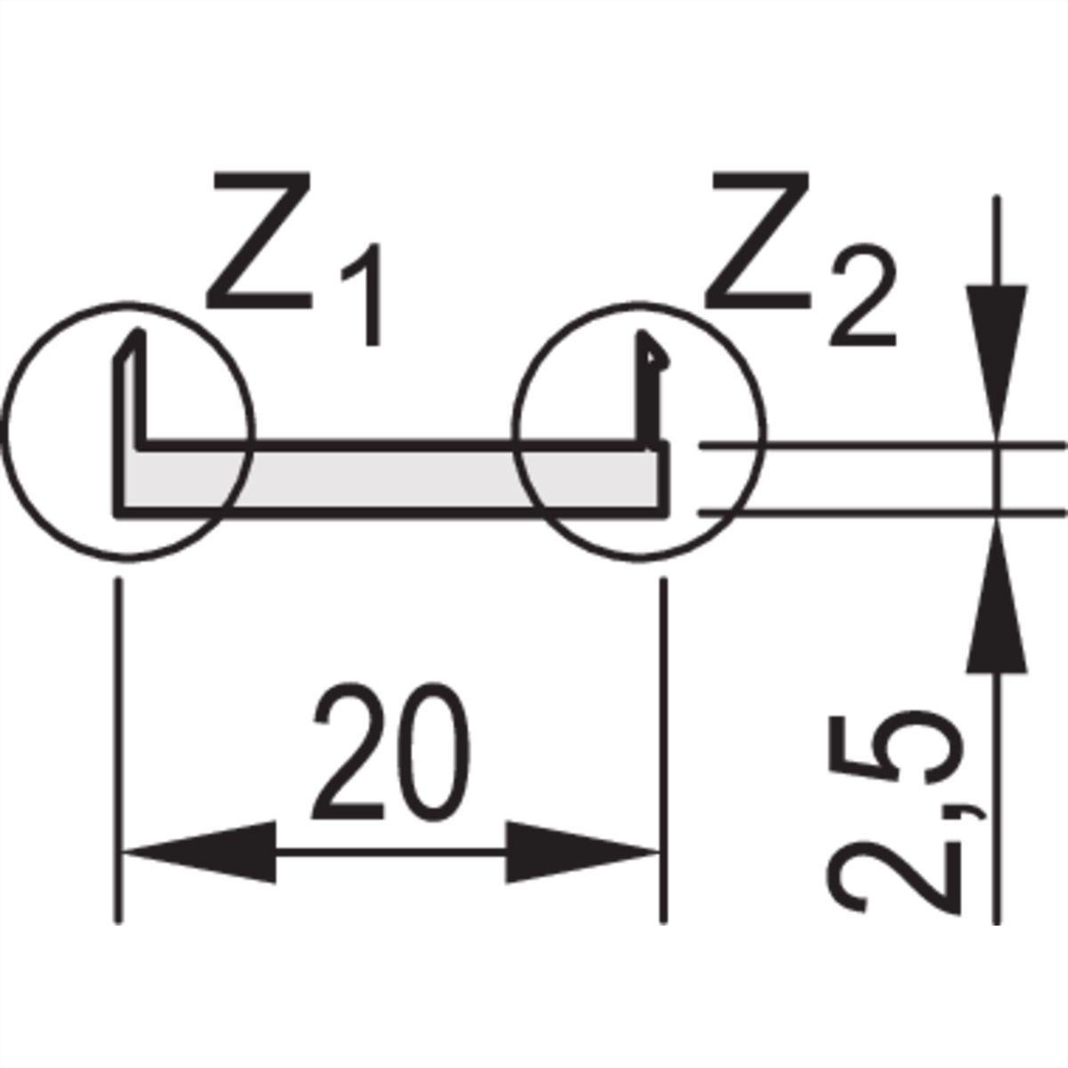 Profil en U SCHROFF Face avant, blindable, découpe Sub-D, 3 U, 4 F, 1 x 15 broches, 2,5 mm, alu, face vue anodisée, face d'appui conductrice
