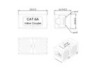 ROLINE Coupleur RJ-45 non blindé, Cat.6A/Classe EA, blanc