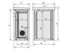 SCHROFF - Armoire unibody pour l'extérieur avec porte simple, 930H 16 U, 700W 500D