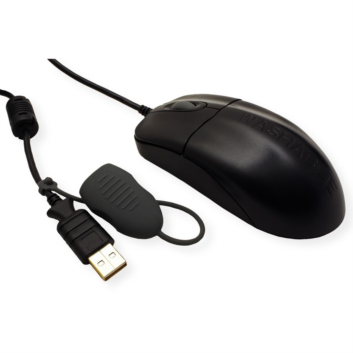 SEAL SHIELD Silver Storm STM042, Souris USB noire étanche et antimicrobienne