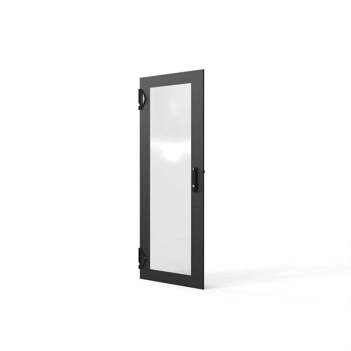 SCHROFF Porte 1400H 600L verre IP20 fermeture 3 points RAL7021