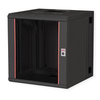 ROLINE 19" Boîtier mural Pro 12U, 600x600 LxP pivotant en 2 parties noir