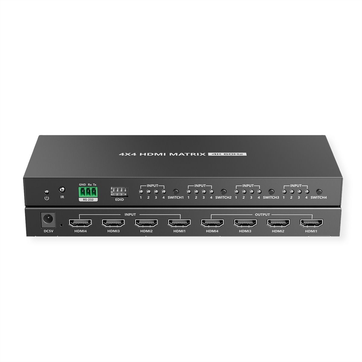 VALUE Switch Matriciel HDMI 4K, 4 x 4, avec télécommande
