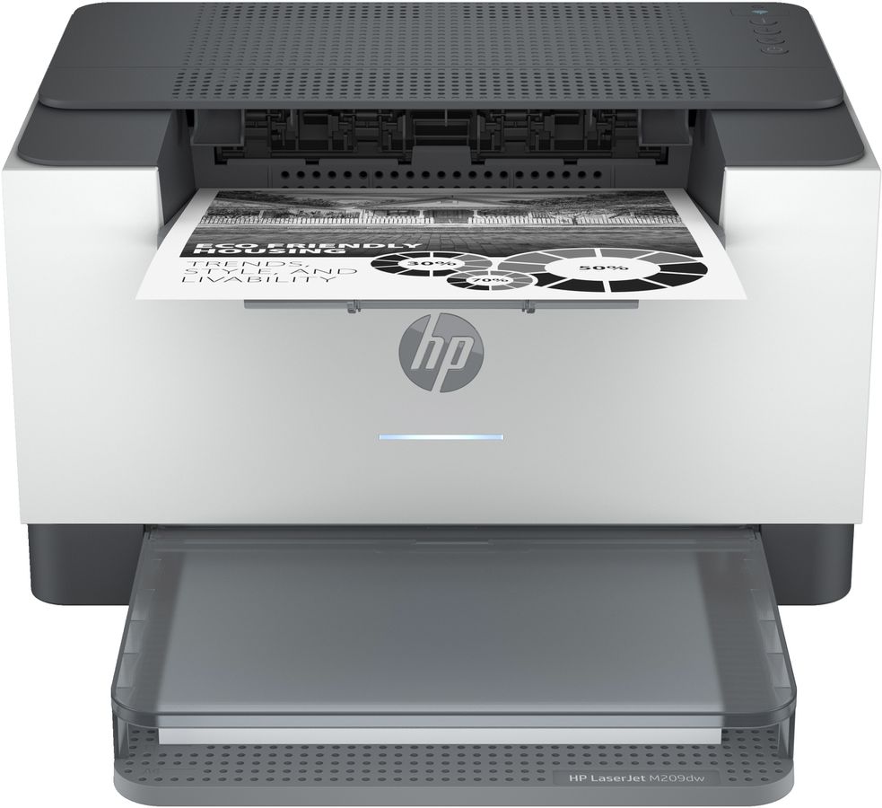 HP LaserJet Imprimante M209dw, Noir et blanc, Imprimante pour Maison et Bureau à domicile, Imprimer, Impression recto-verso, Taille compacte; Éco-énergétique; Wi-Fi double fréquence