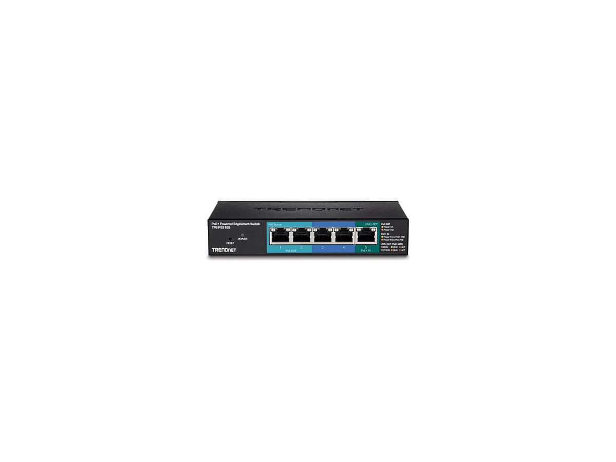 Trendnet TPE-P521ES commutateur réseau Géré Gigabit Ethernet (10/100/1000) Noir Connexion Ethernet, supportant l'alimentation via ce port (PoE)