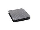 VELCRO® Boutons carrés 25x25mm x 24 noirs, crochets & velours autocollants