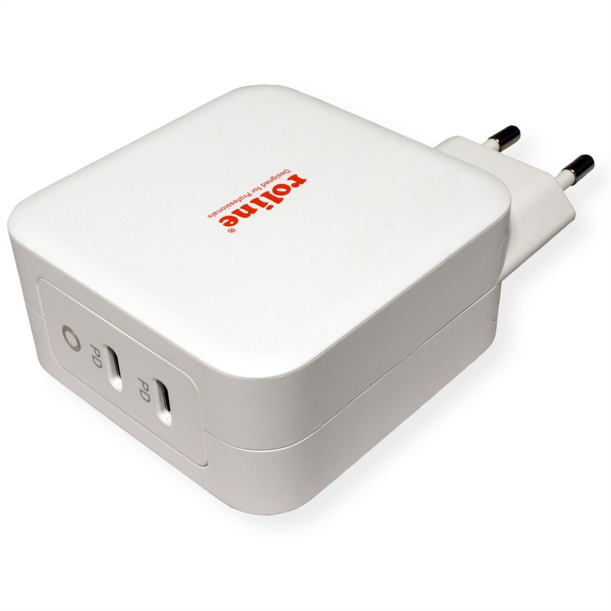 ROLINE Chargeur USB avec prise Euro, 2 ports, 2x C (PD), 100W, GaN