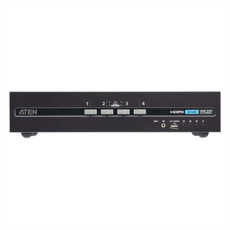 ATEN CS1144H4C Commutateur KVM sécurisé HDMI à 4 ports USB et double affichage avec CAC