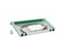 TELEGÄRTNER BASIS V Panneau fibre optique avec coupleurs & Pigtails , 24x LC Quad, vert, OS2 APC