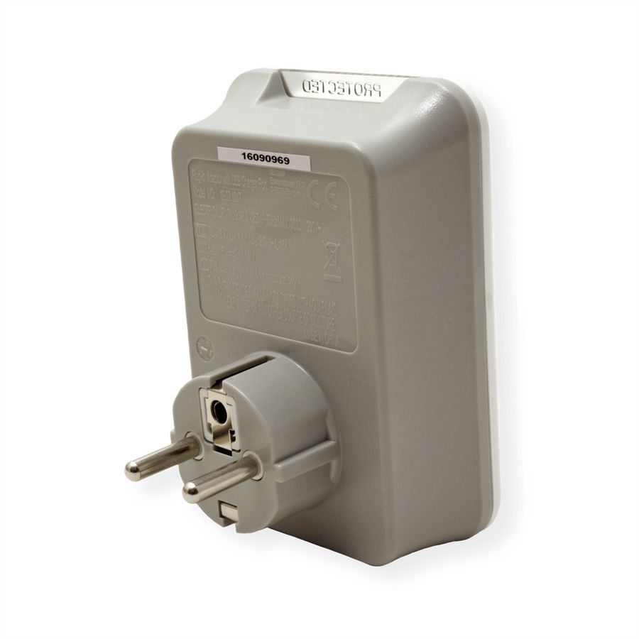 ROLINE Prise de courant avec chargeur USB, version UTE