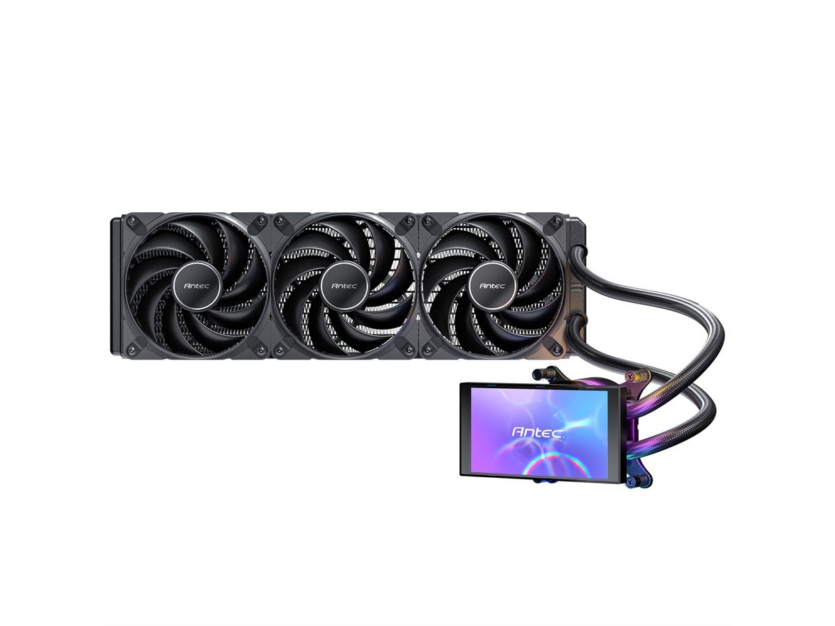 ANTEC Vortex VIEW 360 Refroidisseur liquide ARGB pour processeur, avec écran LCD rotatif, noir