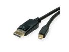 ROLINE Câble Mini DisplayPort v1.4, mDP M - DP M, noir, 1 m