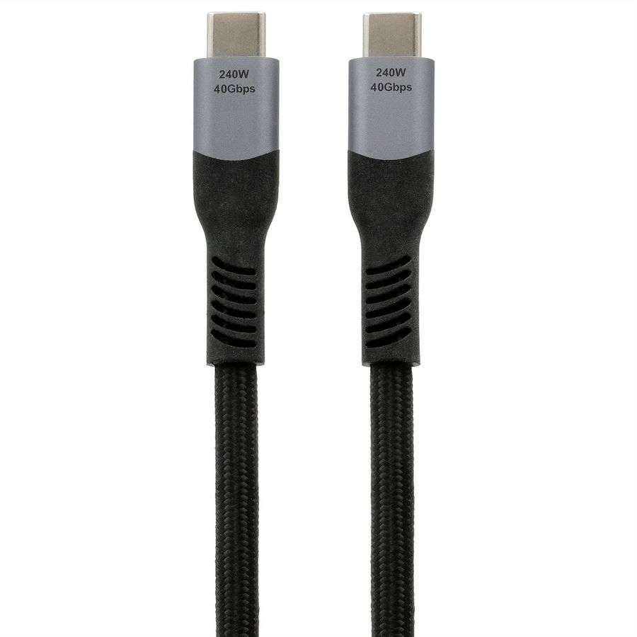EXSYS EX-K1598-2.0 Câble USB 4.0 Connecteur USB-C, 5 A, 8K UHD-2, 40Gbit/s, 240W , noir, 2 m