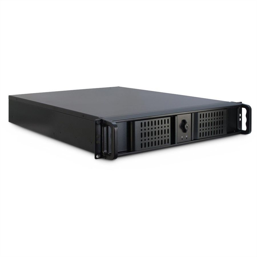 Boîtier industriel 19", 2U, long, IPC 2U 2098-SL, noir