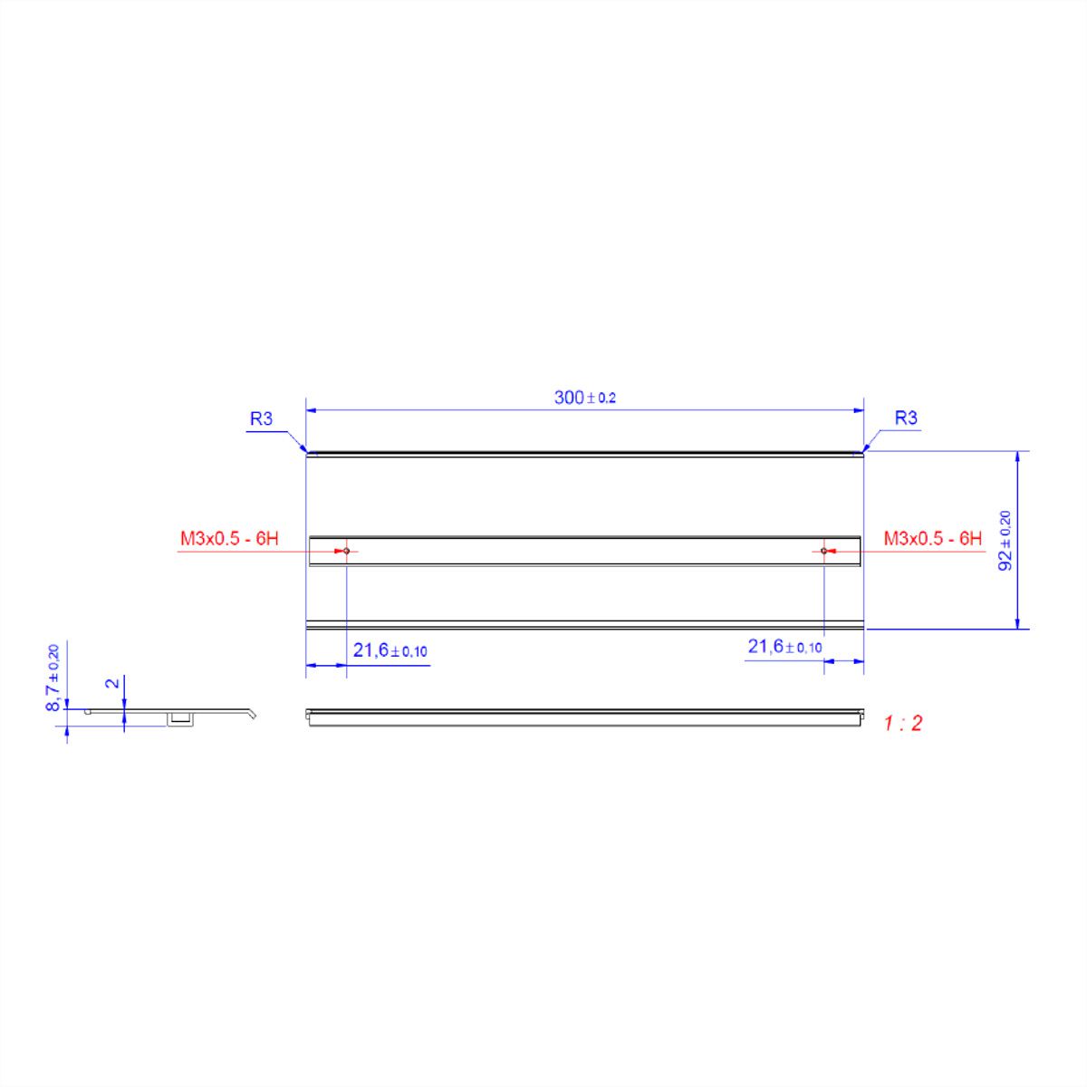 BACHMANN TOP FRAME couvercle 4x sablé et anodisé
