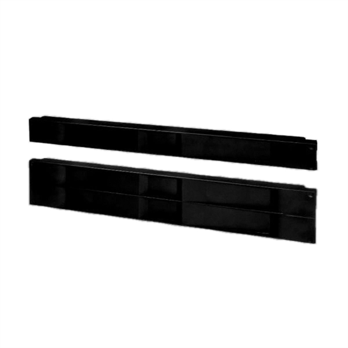 SCHROFF Face avant plastique 19" noire, 1 UH, 10 p.