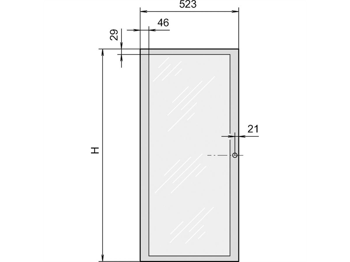 SCHROFF Eurorack Porte Vitrée Avec Verre Acrylique, RAL 7035, 29 U 600W
