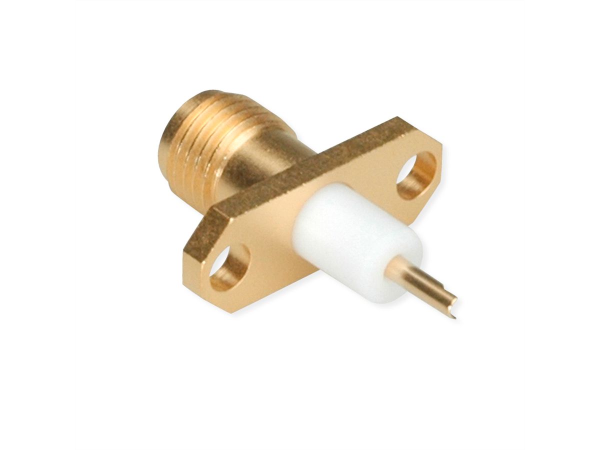 TELEGÄRTNER Prise SMA encastrable avec bride plaquée or