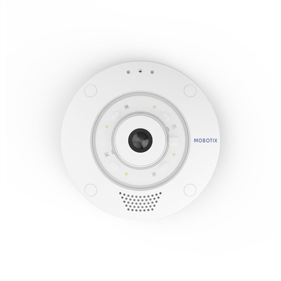 Mobotix Q71B Caméra Fisheye 12 MP, 180°/360°, blanc lumière & IR-LED à 15m