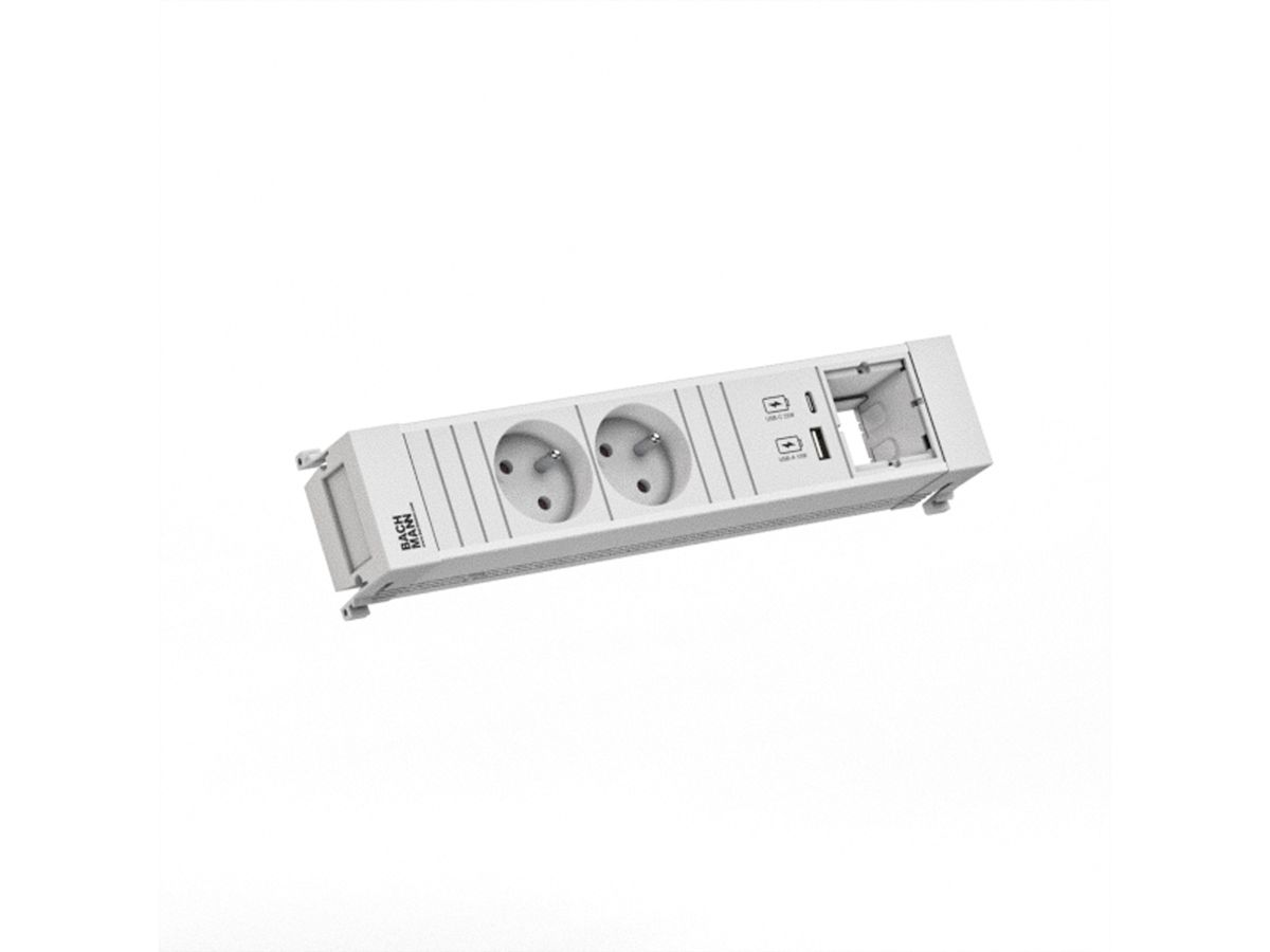BACHMANN POWER FRAME 2xUTE 1xCM 1xUSB A/C 22W 0,2m GST18