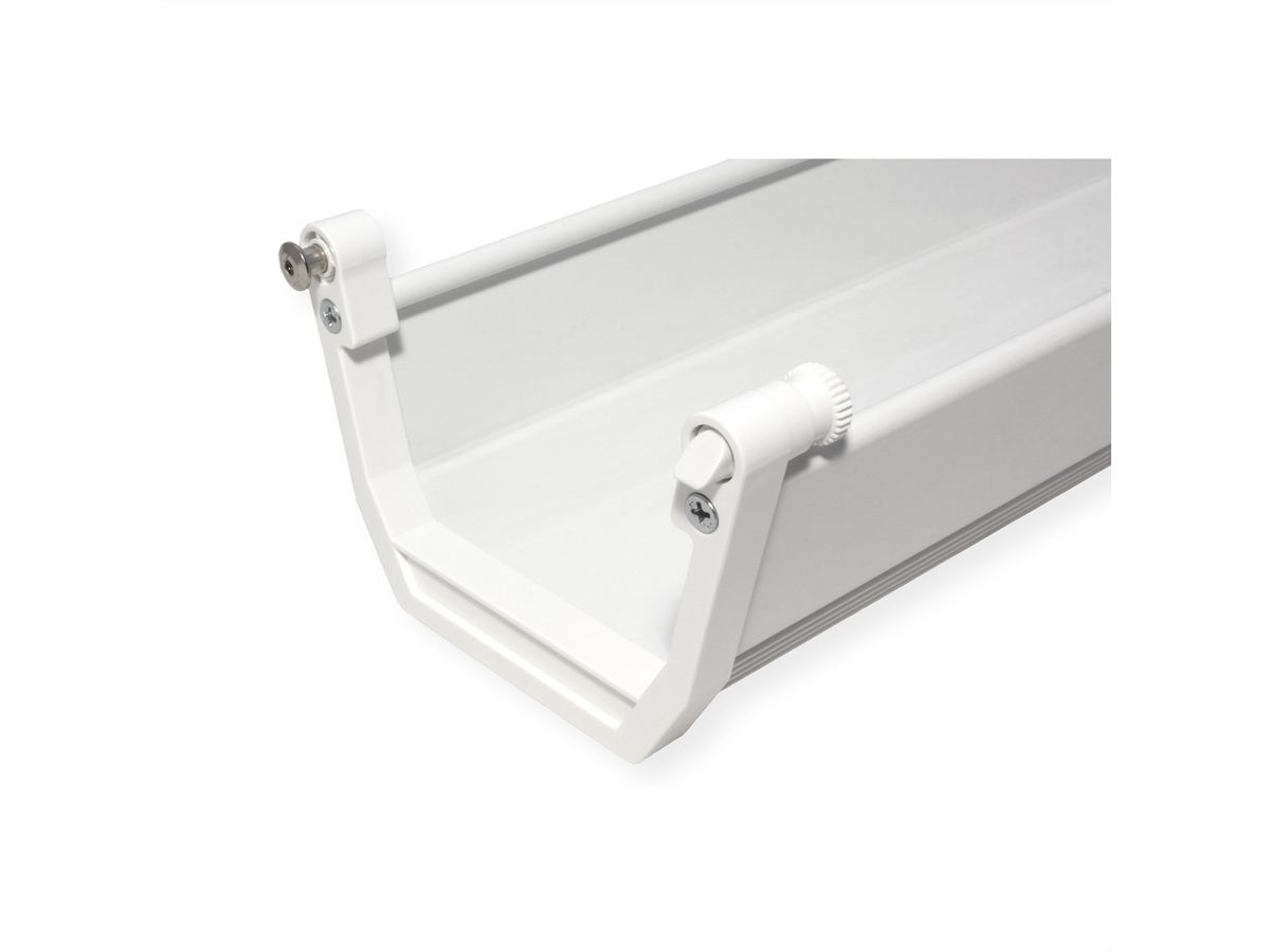 ROLINE Easy2Open Canal de câbles, montage sous le bureau, blanc, 44,9 cm