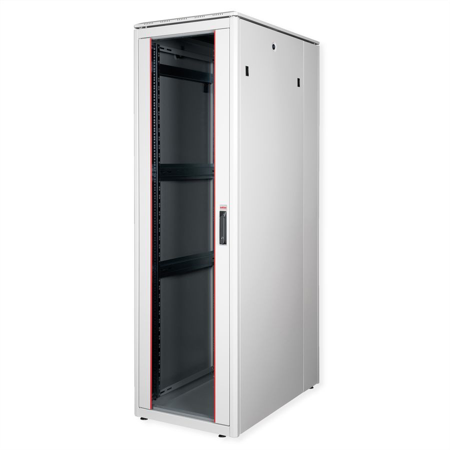ROLINE 19" Baie réseau Pro 42U, 600x1000 LxP Porte verre gris