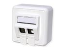 TELEGÄRTNER Module pour boîtier blanc, 2 prises