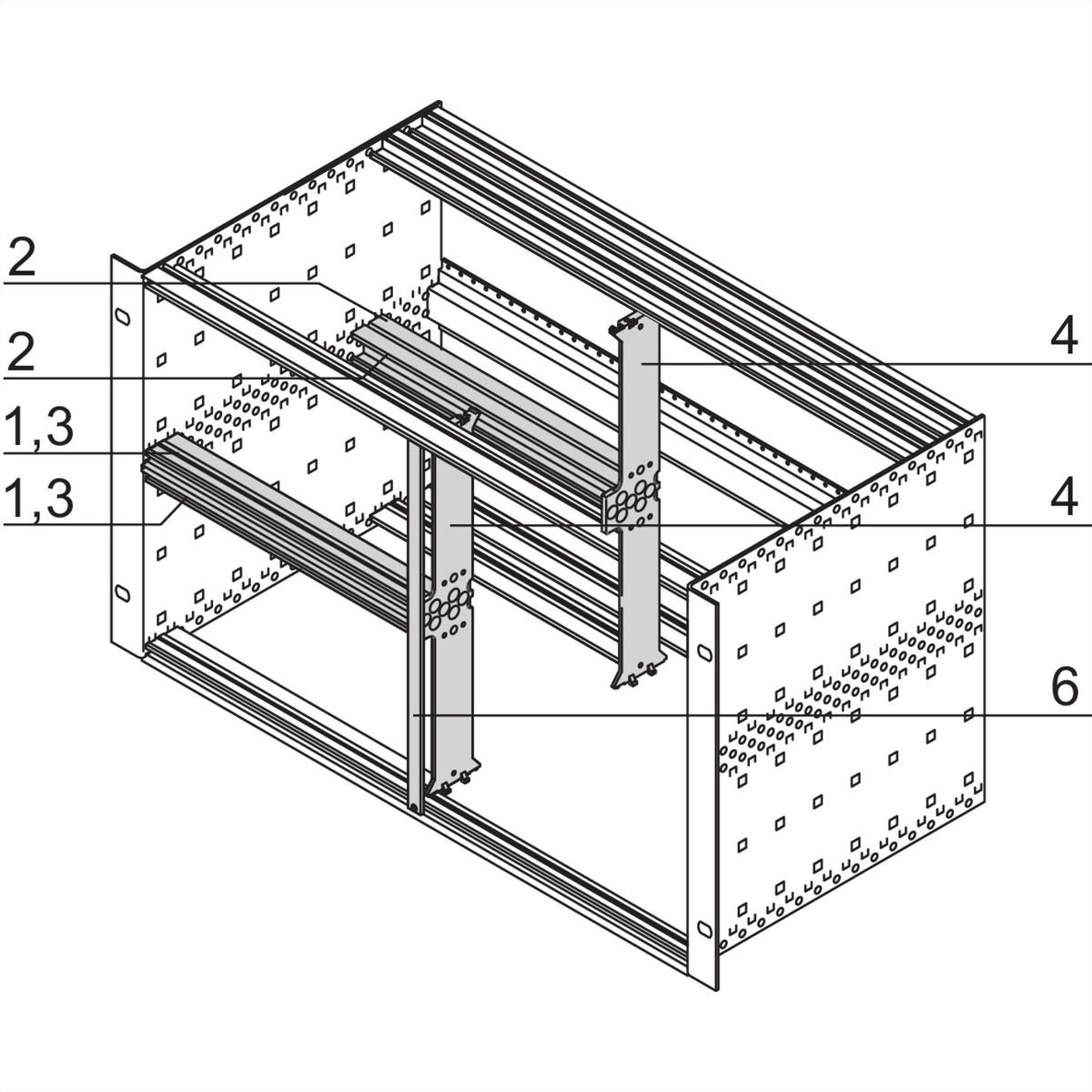 Kit de montage combiné SCHROFF pour châssis, 20:62 HP
