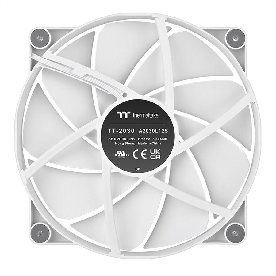 Thermaltake CT200 PWM 200mm Ventilateur de boîtier, blanc