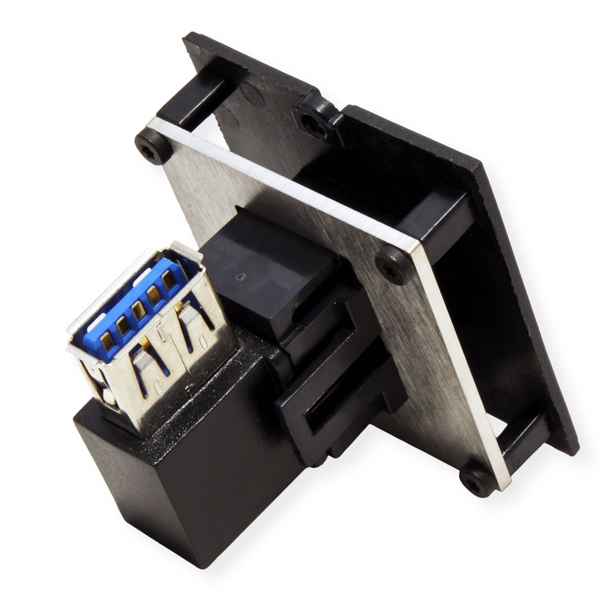BACHMANN Cadre 1xUSB 3.0, Sortie sur côté à 90°