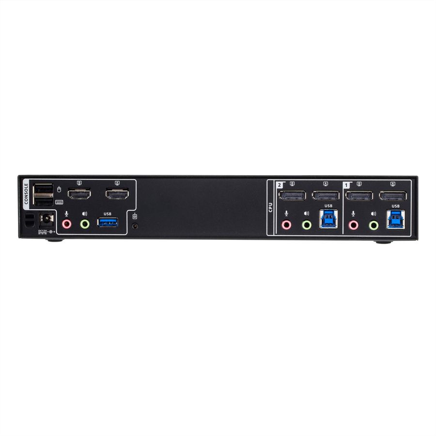 ATEN CM1942 Mini-commutateur KVM matriciel Boundless double écran DisplayPort 4K à 2 ports