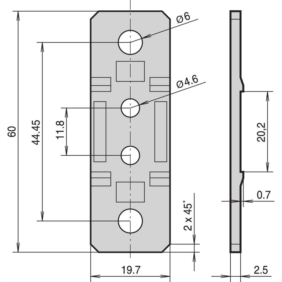 SCHROFF Support de connexion, EuropacPRO