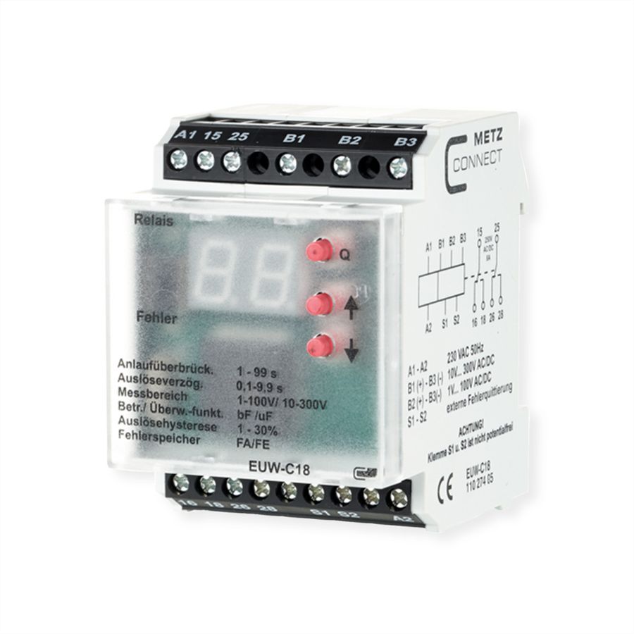 METZ CONNECT EUW-C18 230 V AC Surveillance du courant / de la tension