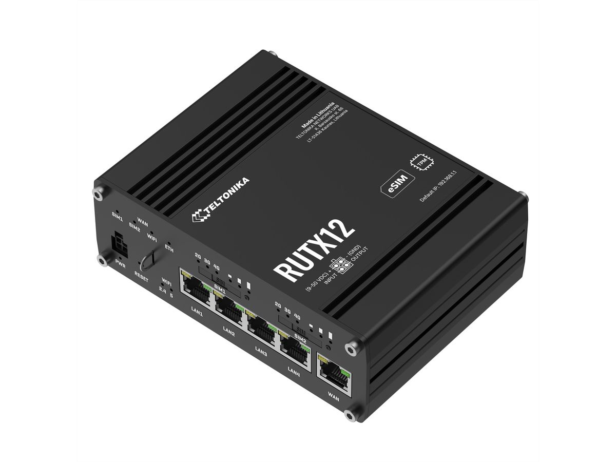 TELTONIKA RUTX12 Routeur 4G avec eSIM