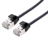 ROLINE Cordon DataCenter U/FTP Cat.6A (Classe EA), LSOH, slim, noir, 2 m