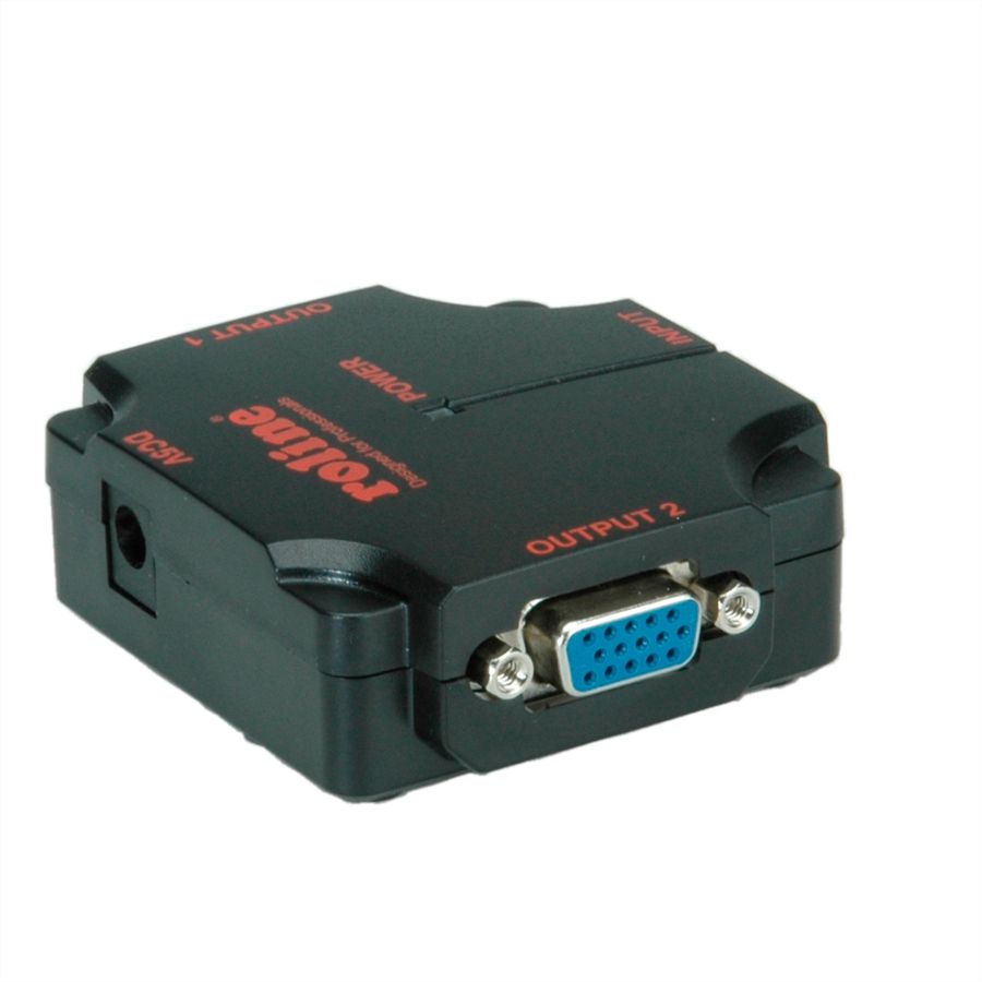 ROLINE Distributeur vidéo VGA, haute résolution, 450 MHz, 2x