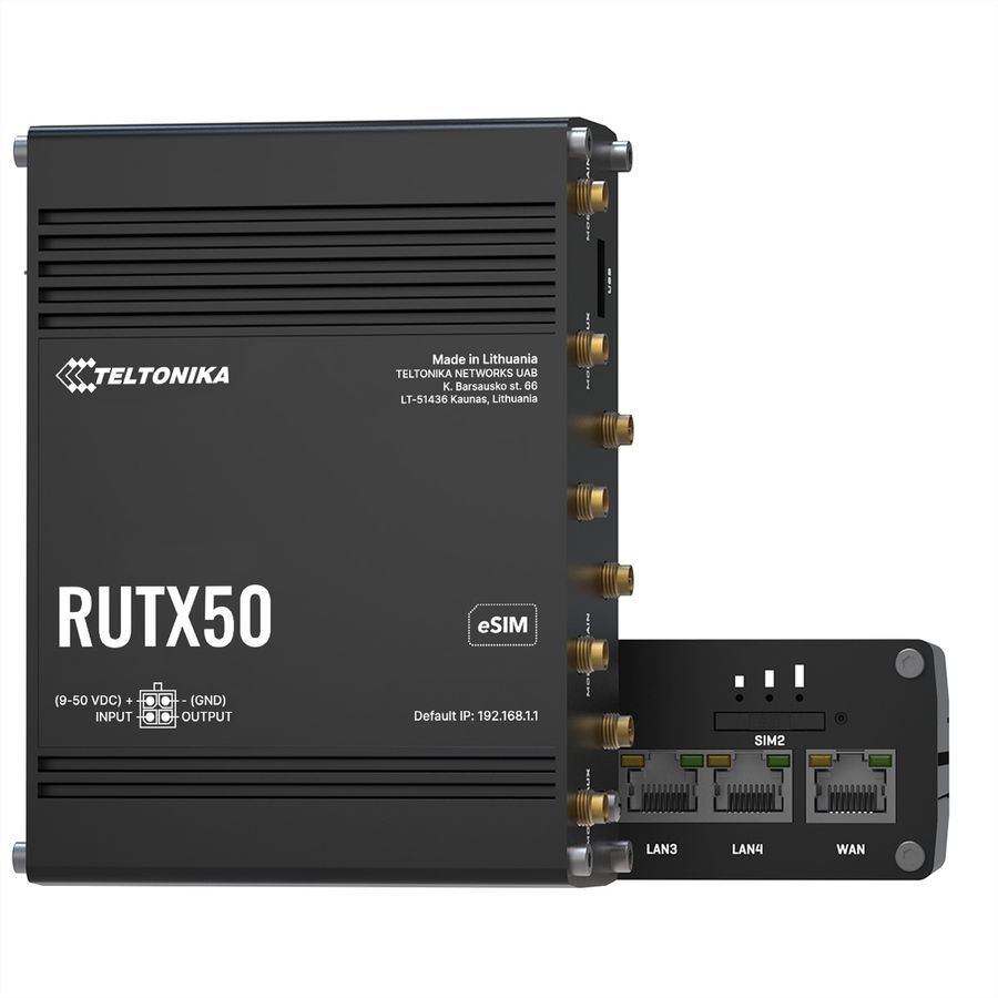TELTONIKA RUTX50 5G/4G/LTE Routeur industriel eSIM Version