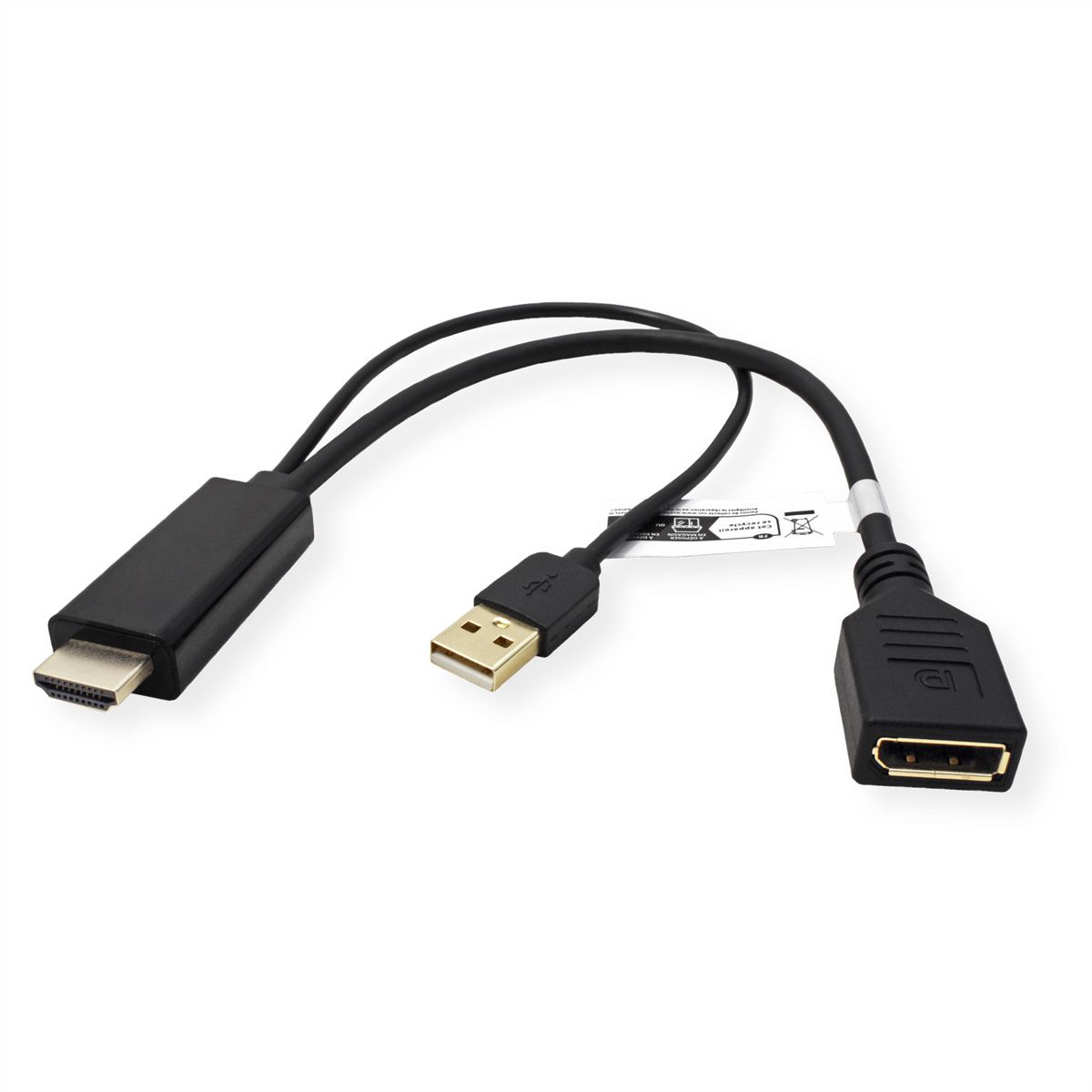 VALUE Adaptateur 4K HDMI - DisplayPort, v1.2, HDMI M - DP F