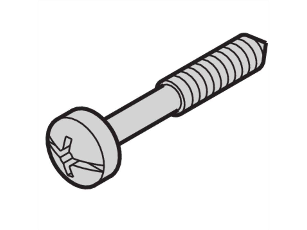 Vis à collerette de SCHROFF, cruciforme, M2.5 x 12.3 mm, acier noir, 100 pièces